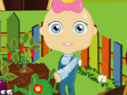 Baby Bunny gardening