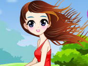 Muchacha de la bicicleta Dressup