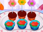 Colorful Flower Cupcakes