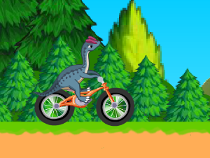Dinosaur Bike Stunt