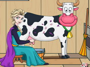 Elsa Milking Cow