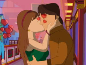 Kissing at the Shopping Mall