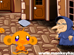 El mono va brujería feliz