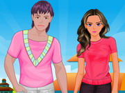 Romantikus pár öltöztetős