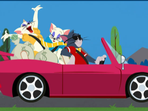 Tom And Girls Driving Car